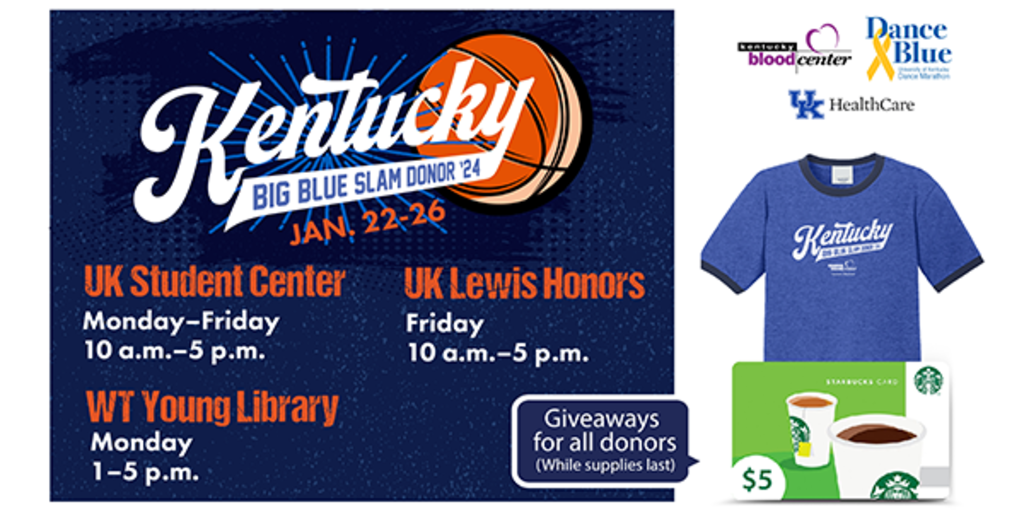 Big Blue Slam blood drives on UK campus Jan. 22-26 - Vimarsana News