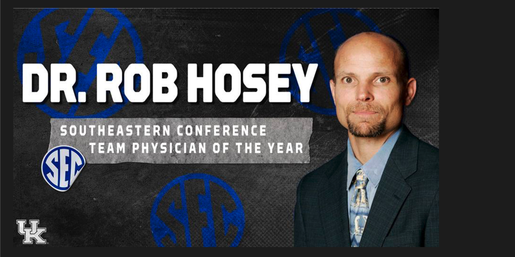 UK's Robert Hosey Named SEC Team Physician of the Year - Vimarsana News