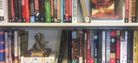 Image of books on bookshelf