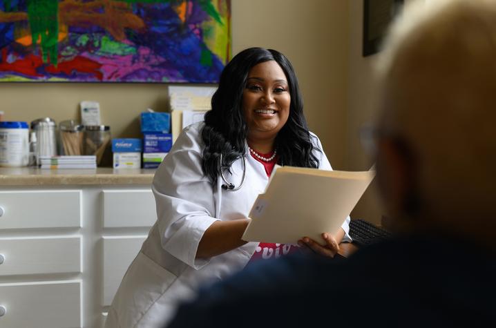 In addition to running her own primary care practice, Davis fills her time volunteering at, Mission Health Lexington, a charitable medical clinic. Photo by Shaun Ring