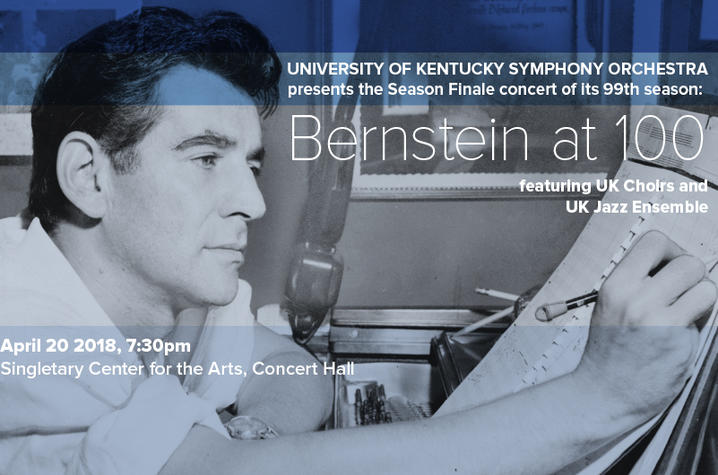 photo of UKSO's Bernstein at 100 concert poster