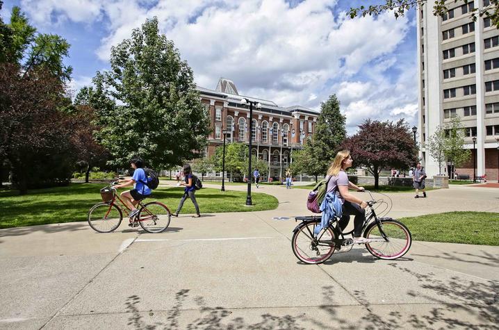 photo of students on campus