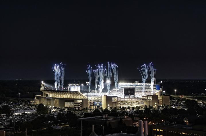 Kroger Field at night