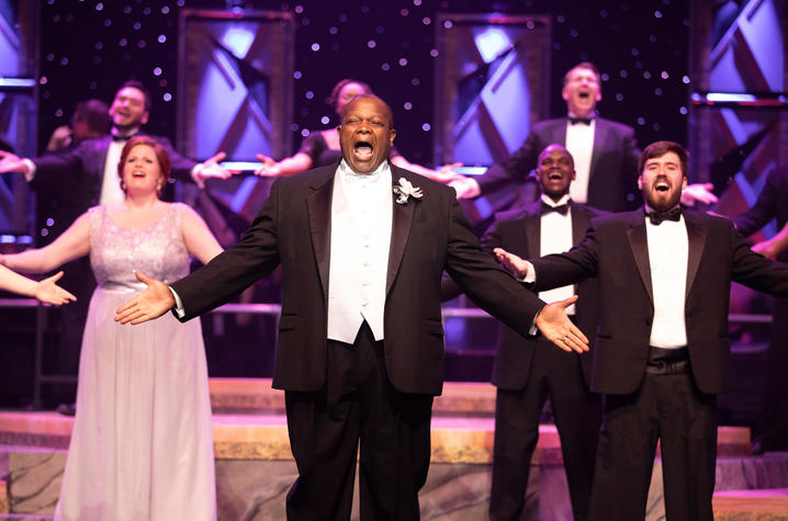 photo of cast members singing in "It's a Grand Night for Singing!" 2017