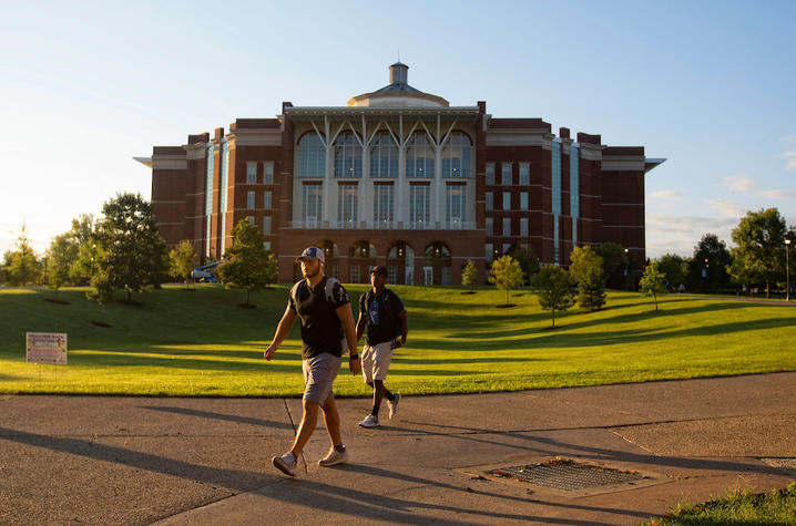 This is a photo of UK students on the first day of classes.