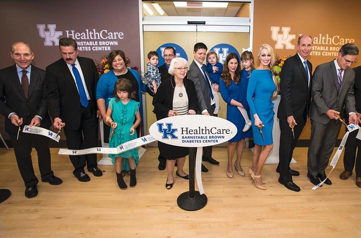 Photo of ribbon cutting for Barnstable Brown Diabetes Center