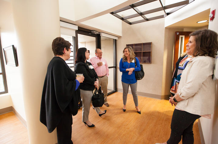Patrons touring the new hospice inpatient unit