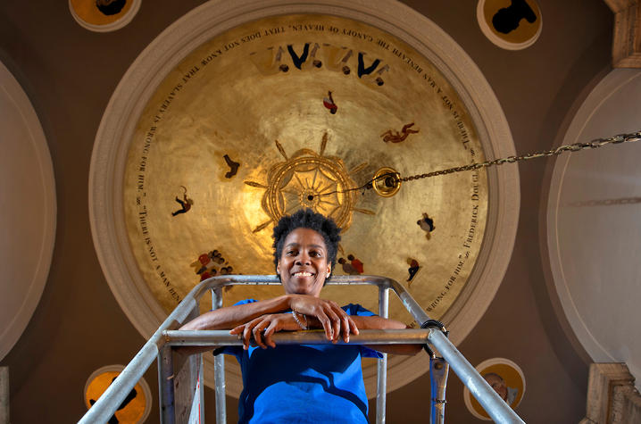 photo of Karyn Olivier under "Witness" in Memorial Hall