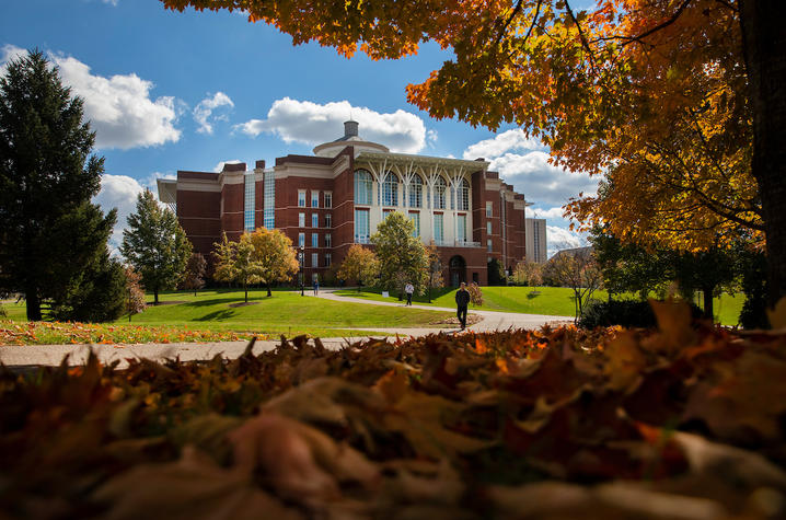 photo of William T. Young library in the fall