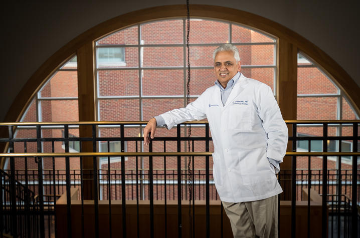 Jay Avasarala, M.D., Ph.D., professor of neurology and Director of the Comprehensive Care Center for MS and Neuroimmunology at the Kentucky Neuroscience Institute. Photo by UK HealthCare Brand Strategy.