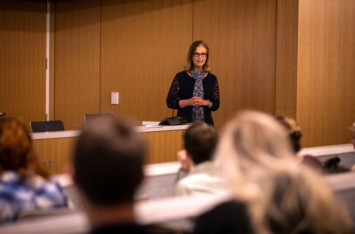 This is a photo of UK College of Public Health Dean Donna Arnett.