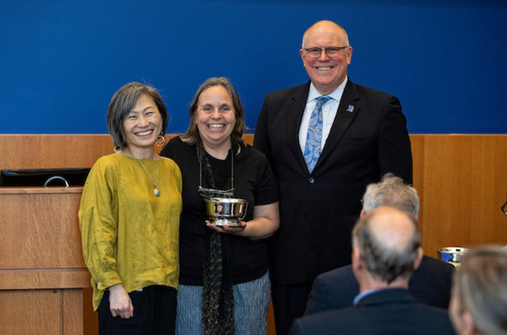 Faculty members from the Department of History accepting a 2019 Outstanding Teaching Award.