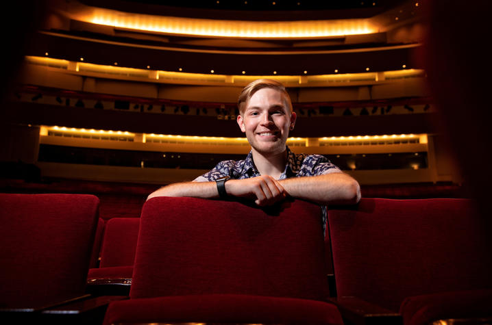 Patrick Garr in the seats at The Kentucky Center