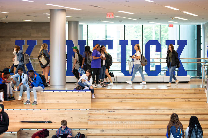 Photo of students walking in the Gatton Student Center