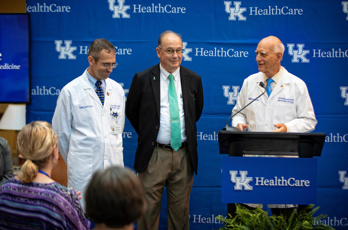 Dr. Charles Dietrich, Dr. Ed Pavlik, and Dr. John van Nagell
