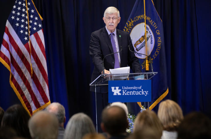 This is a photo of Dr. Francis Collins at the Healing Kentucky Conference on October 7, 2019.
