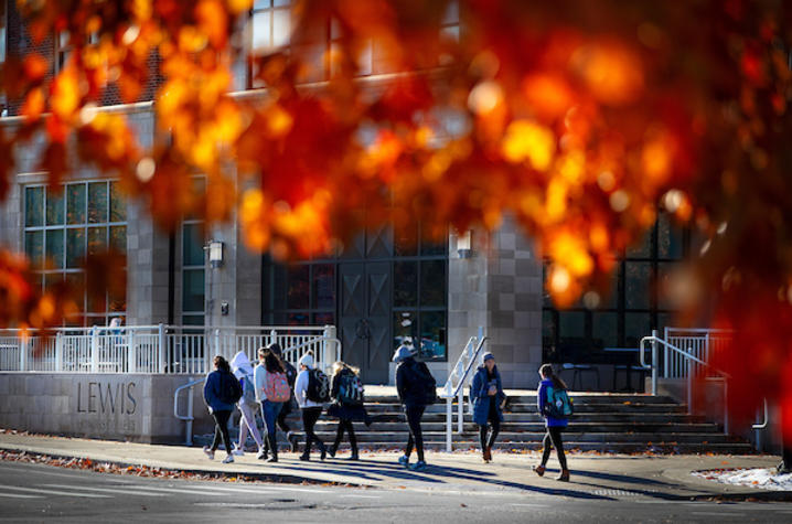 photo of students walking