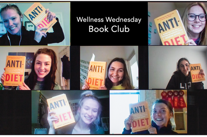 Dietetics and human nutrition students in the Wellness Wednesday Book Club participate in their first meeting