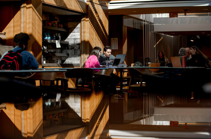 Interior image of the J. David Rosenberg College of Law building on UK campus