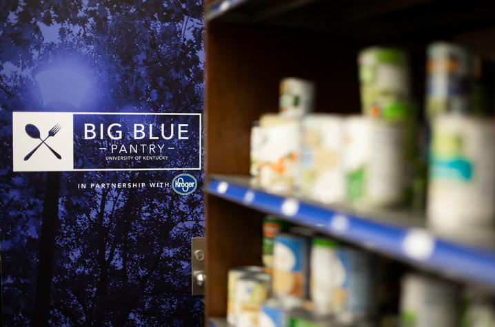 Big Blue Pantry logo in distance