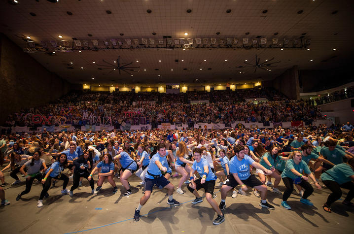 The DanceBlue marathon in 2020 (prior to the COVID-19 pandemic).