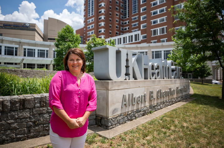 Jill Blake outside of UK Chandler Hospital. Pete Comparoni | UK Photo