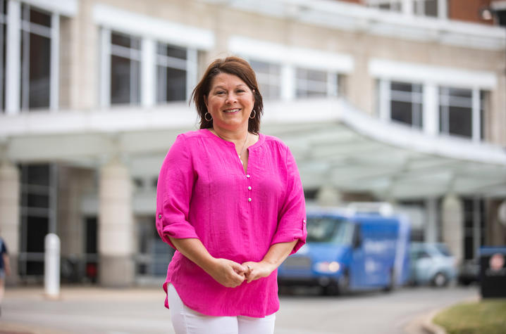 Jill Blake outside of UK Chandler Hospital. Pete Comparoni | UK Photo