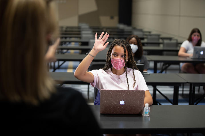 photo of students in mask in a class setting