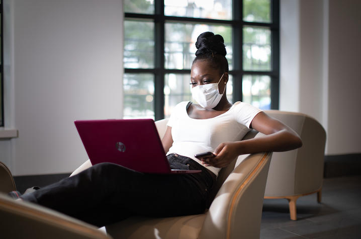 Photo of Student on Laptop