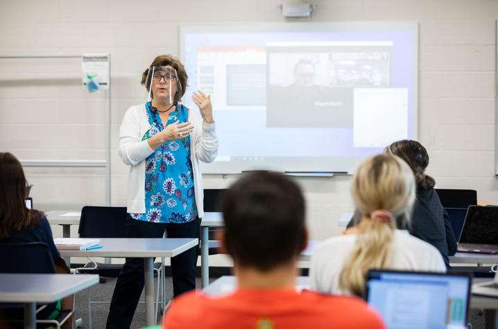 This is a photo from a classroom at the University of Kentucky.