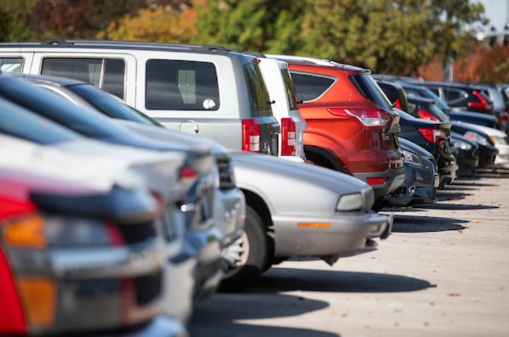 Cars parked. 