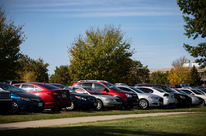 Parked cars.