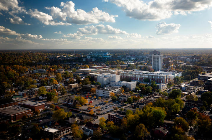 Photo of Downtown and campus