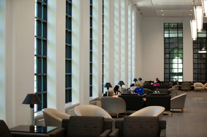 Photo of students sitting in the Great Hall