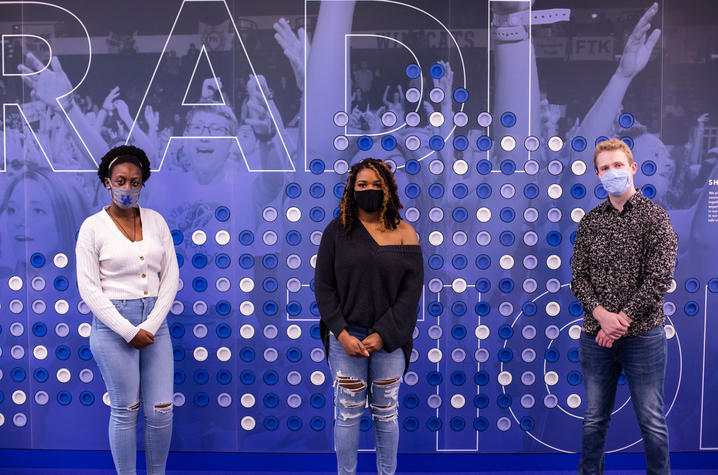 2020 SPARK student researchers Hope Makumbi, Alexis James and Roberto Obregon Garcia. Pete Comparoni | UK Photo.