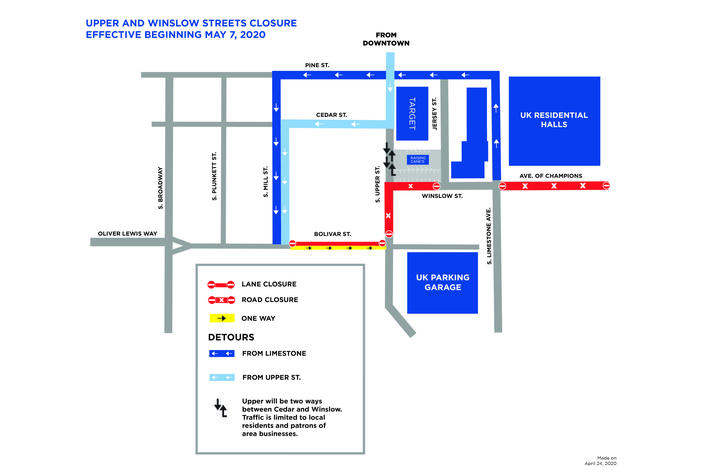 map of street closures