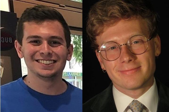 headshot photos of 2021 DAAD RISE recipients Jacob Concolino and Benjamin Cortas