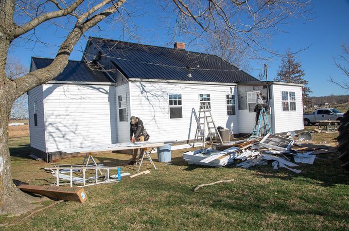 The farm operator's house at the UKREC continues to undergo renovations
