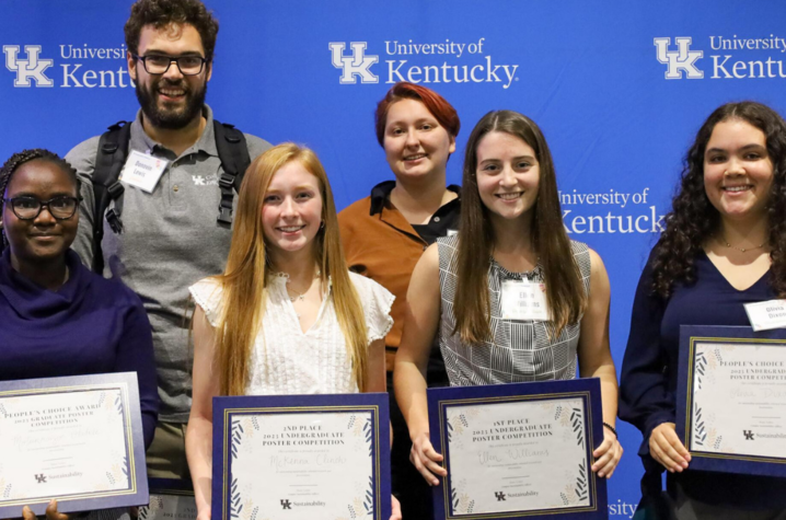 Six students, both undergraduate and graduate, were named winners of the third annual sustainability research poster competition. Photo provided.