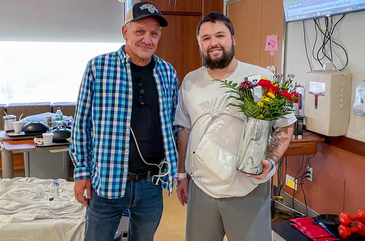 Image of Bobby with fellow patient Seth Miles