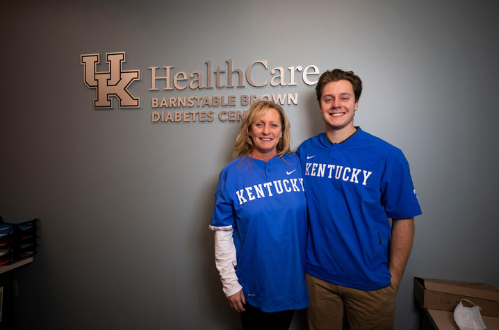 Tammy and Dillon Marsh at the Barnstable Brown Diabetes Center. Photo by Pete Comparoni | UKphoto