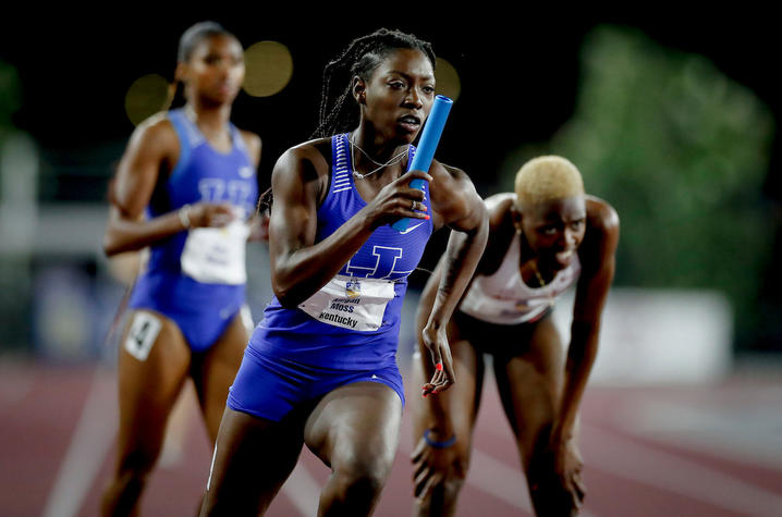 photo of Megan Moss running at 2021 SEC Track and Field Outdoor Championships.