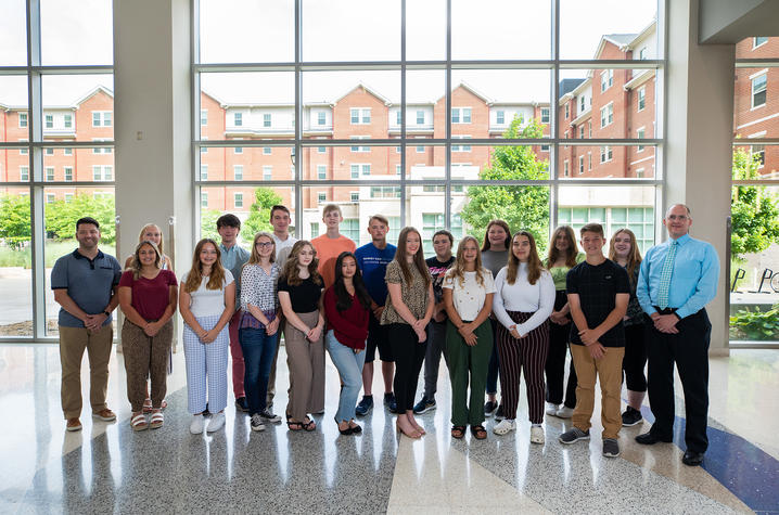 High school students participating in Markey's ACTION, a year-round program that teaches them basics of cancer science. Pete Comparoni | UK Photo