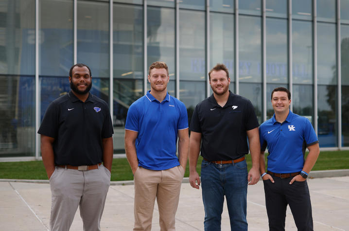 (Left to right:) Quintin Wilson, Will Levis, Luke Fortner and Matthew Ruffolo. Mark Cornelison | UK Photo.