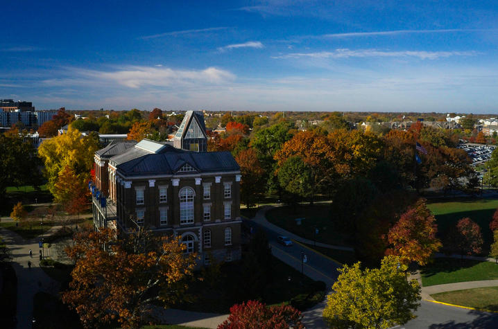 photo of campus in the fall 