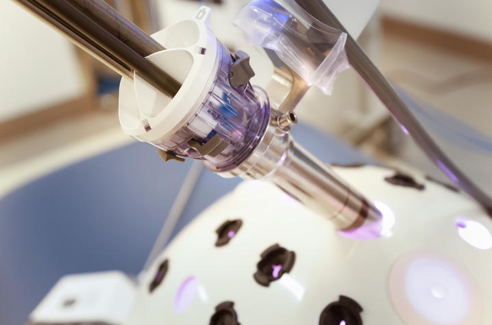 close up image of surgical robot arm