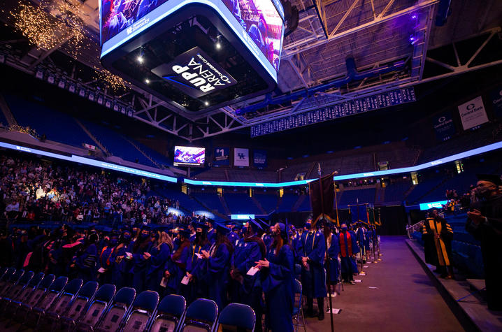 December 2021 commencement ceremony at Rupp Arena