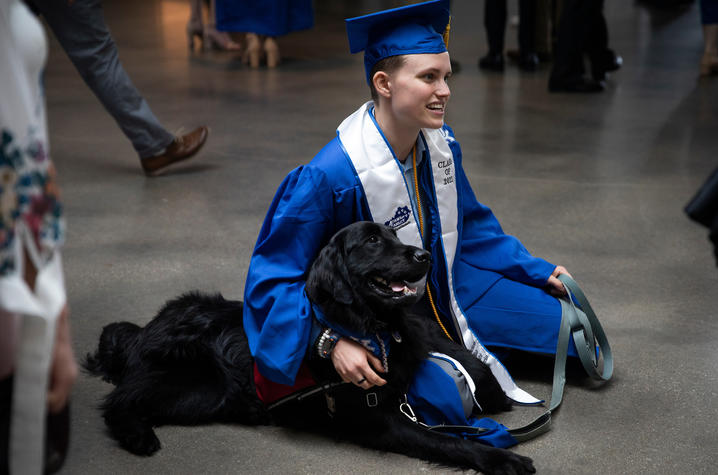 This is a photo of a new University of Kentucky graduate during Commencement (May 2022).