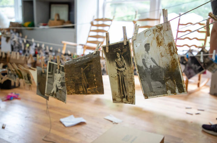 Photos drying at Hindman Settlement School