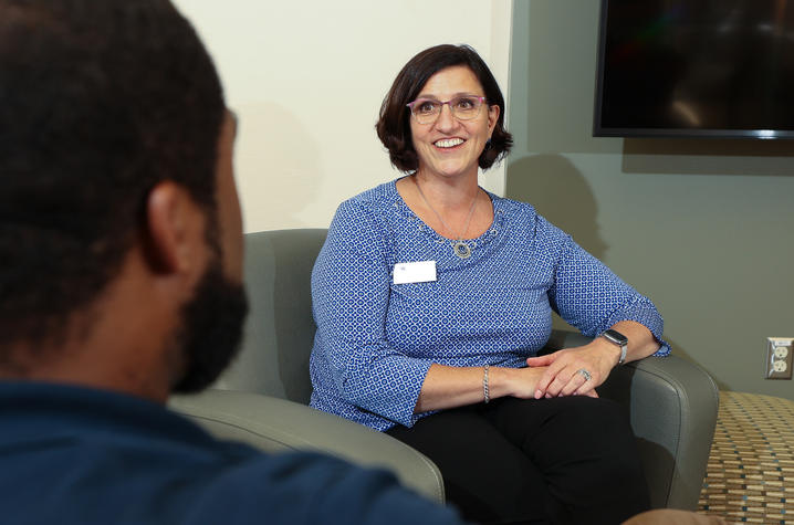 Director of the Veterans Resource Center, Beth Austin. 